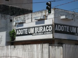 Yes, here in Santarém you can adopt a pothole - but take good care of it, please