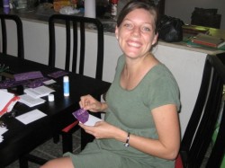 Mommy getting the invites ready to go Mommy getting the invites ready to go
