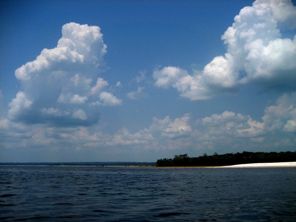 We left the Amazon River  crossed the immense Tapajós River and