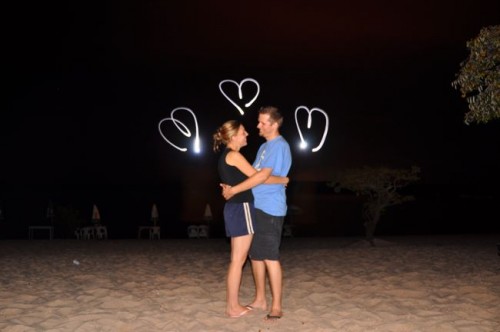 Aww!  Those hearts are done with a flashlight- can you figure out how?