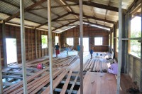 I couldn't help but to feel like we were in a modern Noah's Ark - a great wooden refuge in the midst of a great flood