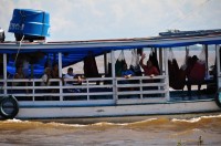 Right out the front door of the church line boats would pass by - a surreal experience to say the least