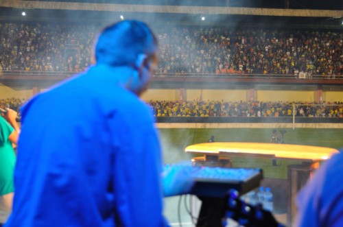 Once the church's new building is completed, playing in front of 10,000 people at once will be a weekly occurance!  Praise God for the great things happening here!