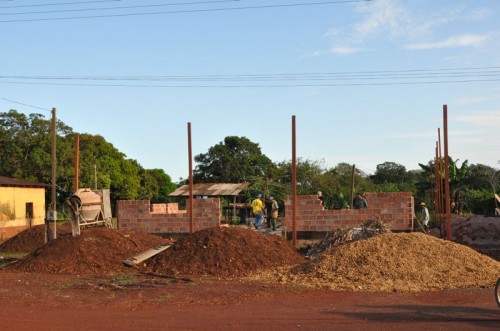 Contruction on the church had already begun when we arrived