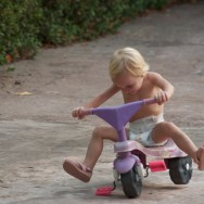 Anna one-wheelin' it