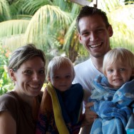 Ruth, the girls and Uncle Paul, who was visiting from Fortaleza.