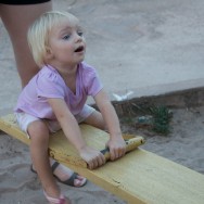Anna enjoying the ride.