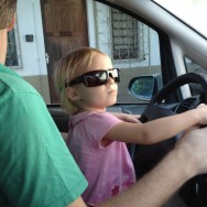 Anna is already one serious motorist.